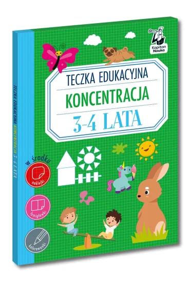 Teczka edukacyjna. Koncentracja. 3-4 lata. Kapitan Nauka - Katarzyna Szumska