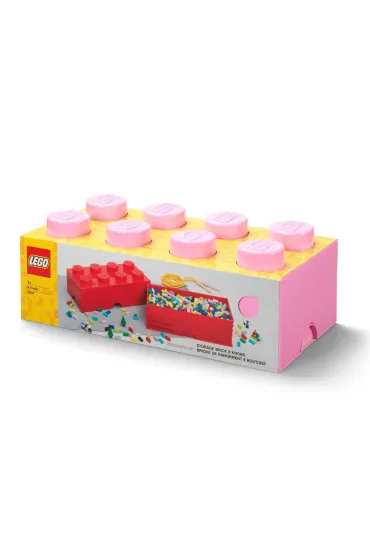Pojemnik klocek LEGO Brick 8 Jasnor�owy