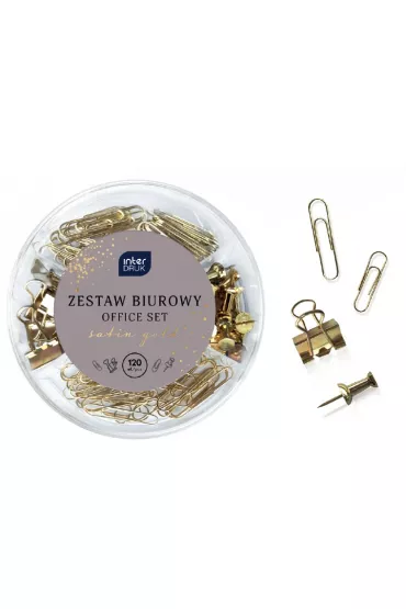 Interdruk Zestaw biurowy 120 el. Satin Gold