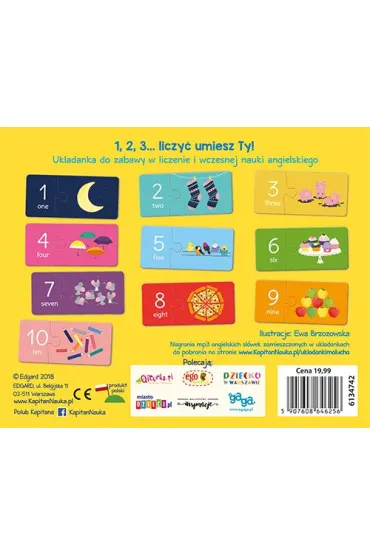 Puzzle Uk�adanki malucha Angielski Liczby Edgard