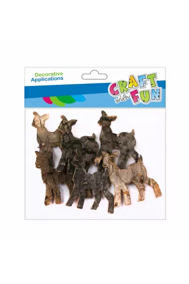 Craft with Fun Ozdoba drewnokszta�ty sarenki z kory 6 szt.