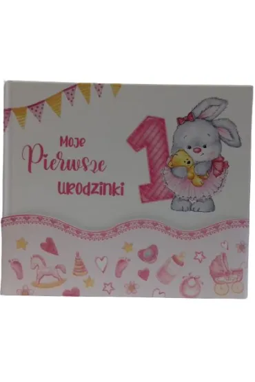 Album A4 Roczek, r�owy kr�liczek U/003