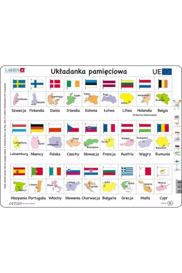 Puzzle Larsen Unia Europ.Flagi Stolice LA-GP2P 36102 Tactic