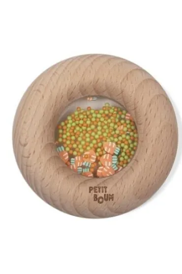 Grzechotka drewniana sensoryczna marchewki Petit Boum