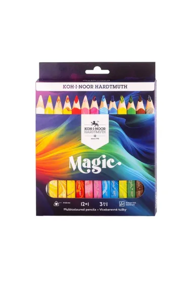 Koh-I-Noor Kredki Magic Trio 12+1 kolor�w