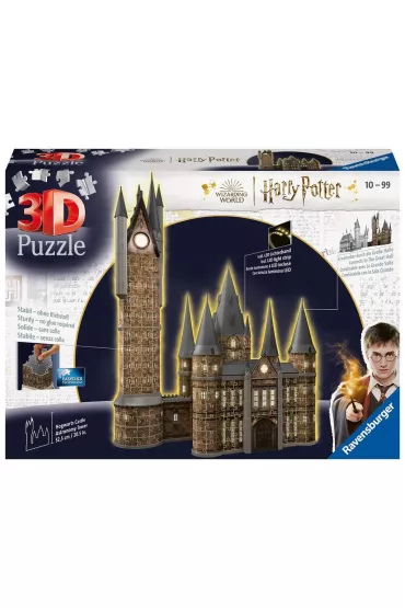 Puzzle 540 el. 3D Budynki noc�: Zamek Hogwarts Wie�a Ravensburger