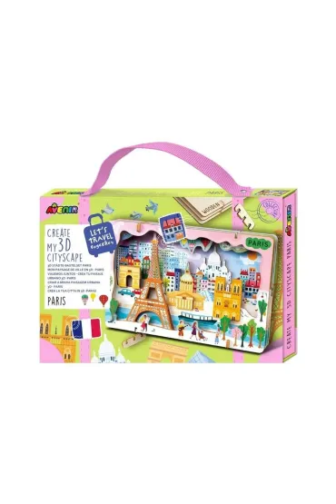 Puzzle drewniane 3D - Stw�rz pejza� miejski Pary� Avenir