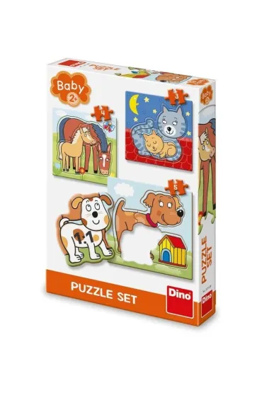 Puzzle Baby Zwierz�ta w gospodarstwie 3-5el Dino Toys