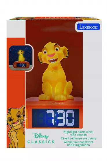 Disney Lion King Budzik z lampk nocn i efektami dwikowymi Simba Lexibook RL800AN