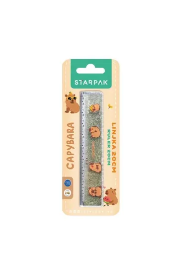 Starpak Linijka plastikowa 20 cm Kapibara