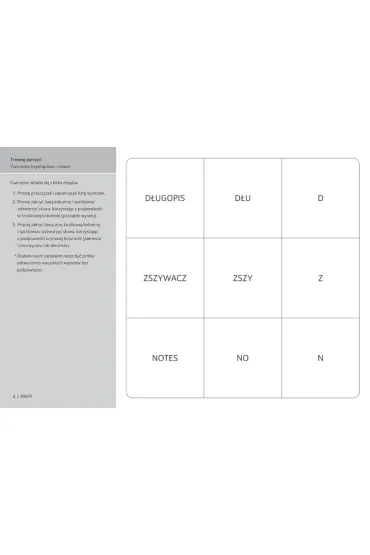Trening pami�ci �wiczenia trzyetapowe s�owa - Daniela Kochman, Karolina Osiwa�a, Katarzyna Broniec-Siekaniec