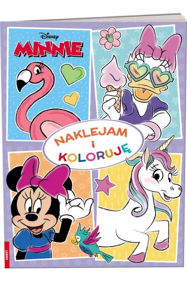 Minnie. Naklejam i koloruj� NAK-9114