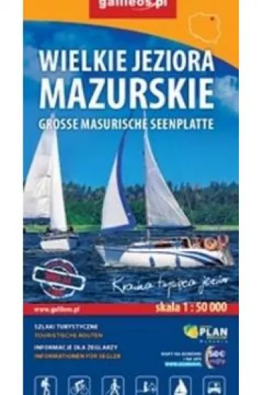Mapa turystyczna Wielkie Jeziora Mazurskie 1:50 000