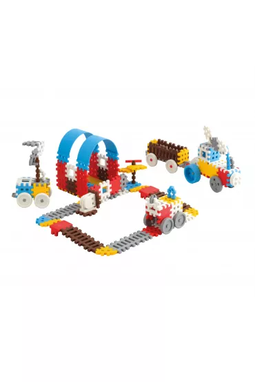 Mini Waffle Konstruktor Klocki konstrukcyjne Mini Waffle 140 element�w Konstruktor Du�y niebieski MARIOINEX 902820