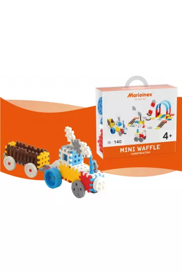 Mini Waffle Konstruktor Klocki konstrukcyjne Mini Waffle 140 element�w Konstruktor Du�y niebieski MARIOINEX 902820