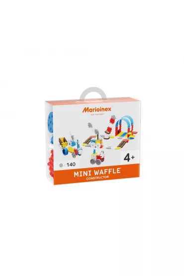 Mini Waffle Konstruktor Klocki konstrukcyjne Mini Waffle 140 element�w Konstruktor Du�y niebieski MARIOINEX 902820