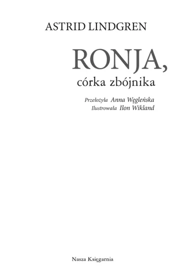 Ronja, c�rka zb�jnika - Astrid Lindgren
