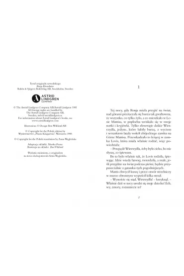 Ronja, c�rka zb�jnika - Astrid Lindgren