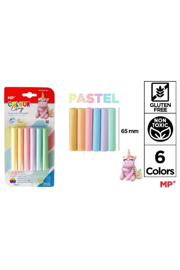 Mp Main Paper Plastelina 6 kolor�w pastel