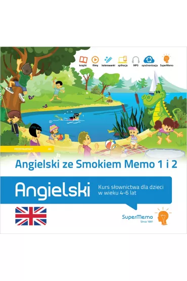 Angielski ze Smokiem Memo 1 i 2. Kurs s�ownictwa dla dzieci w wieku 4-6 lat