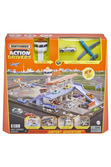 Matchbox Prawdziwe Przygody Lotnisko Zestaw �wiat�a i d�wi�ki HCN34 Mattel