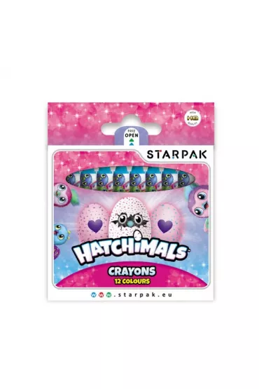 Starpak Kredki woskowe Hatchimals 12 kolor�w