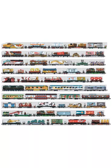 Puzzle 104 el. Uk�adam poci�gi Bright Junior Media