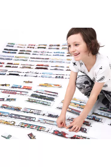 Puzzle 104 el. Uk�adam poci�gi Bright Junior Media