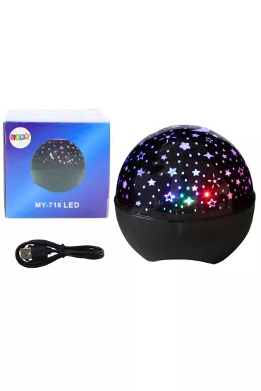 LeanToys Projektor gwiazd 2w1 czarny