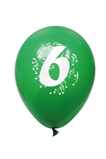 Arpex Balon dekoracyjny z nadrukiem cyferki 6 K7936
