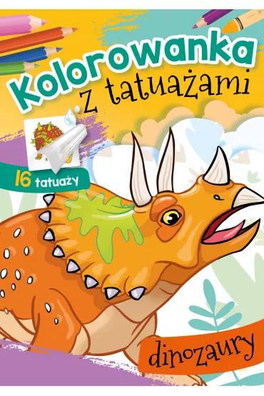 Kolorowanka z tatua�ami. Dinozaury