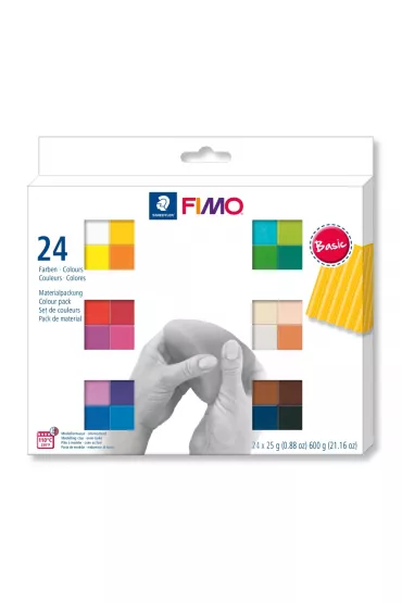 Staedtler Fimo Masa plastyczna termoutwardzalna Soft Basic 24x25g 24 szt.