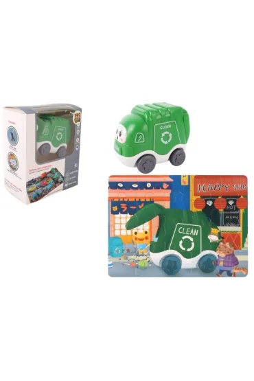 Auto puzzle 20 el. Przygoda drogowa - �mieciarka Pro Kids