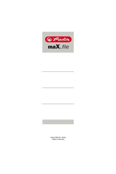 Herlitz Etykieta na segregator wsuwana 8cm 10 szt.