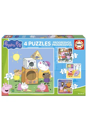 Puzzle 4w1 �winka Peppa 113786 Educa