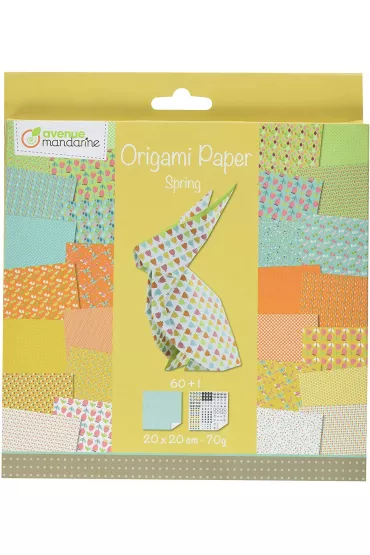 Avenue Mandarine Papier origami Spring 20 x 20 cm 60 kartek