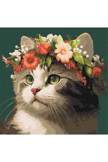 Ideyka Malowanie po numerach z ram� - Wiosenny wieniec 40x40cm