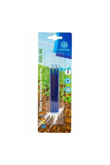 Astra Wk�ady wymazywalne Oops! Pixel One niebieskie 3 szt.