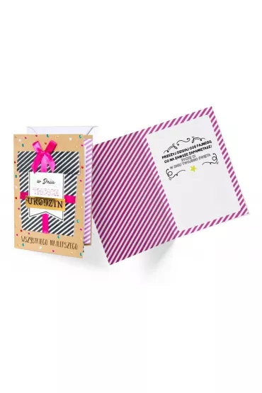Kukartka Karnet B6 FR-022 Urodziny prezent