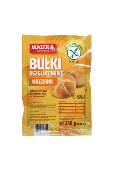 Naura Bu�ki bezglutenowe kajzerki 240 g