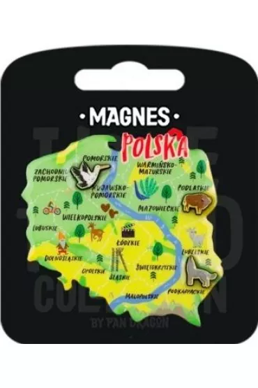 Pan Dragon Magnes I love Poland Polska ILP-MAG-C-PL-37