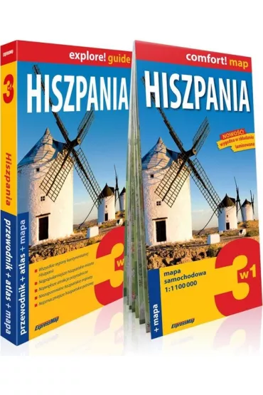 Hiszpania 3 w 1 przewodnik + atlas + mapa