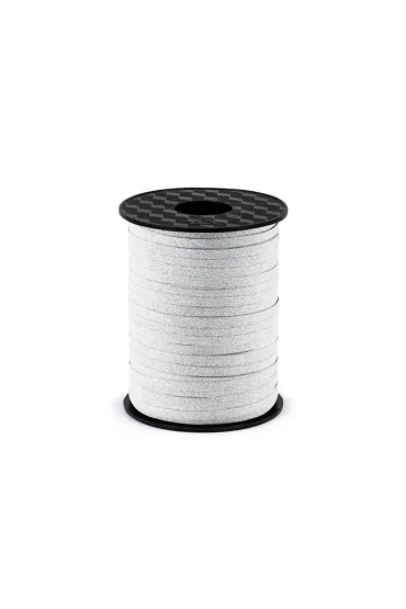 PartyDeco Wst��ka plastikowa srebrny 5mmx225m