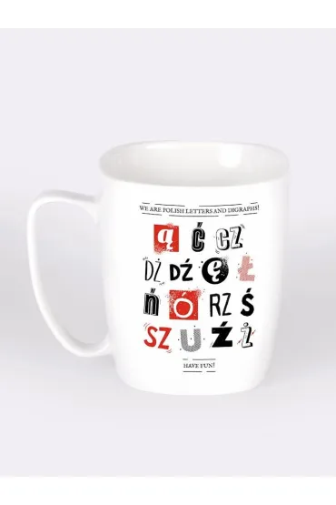Nadwyraz.com Kubek polskie literki/ polish letters