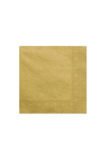 PartyDeco Serwetki tr�jwarstwowe z�ote 33x33 cm