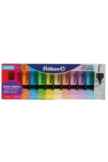 Zakre�lacz 12 kolor�w + podstawka PELIKAN