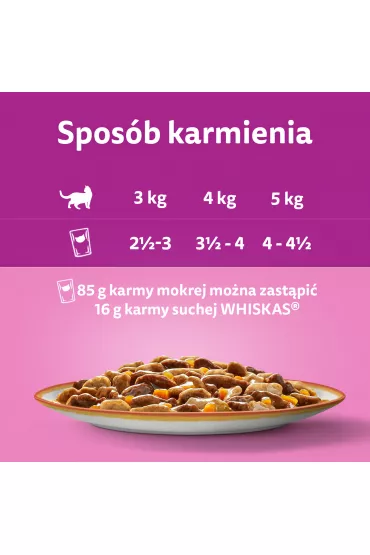 Whiskas Mokra karma dla kota mix smak�w w sosie saszetki 4x85 g