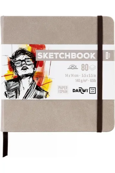 Szkicownik 14x14cm 140g szarobr�zowy