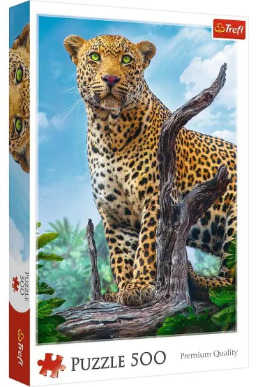 Puzzle 500 el. Dziki lampart Trefl