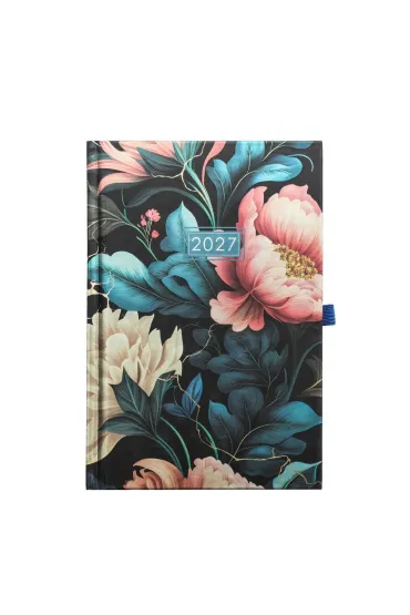 Terminarz 2027 dzienny B6 Metalic Flowers MIX